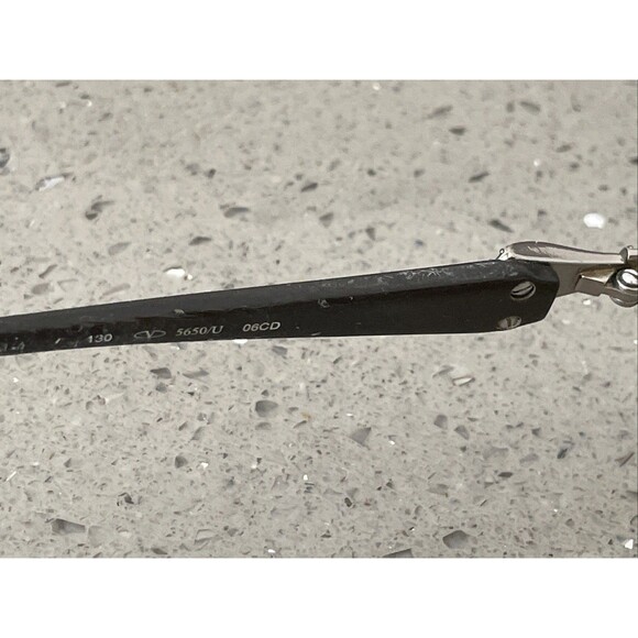 Valentino Eyeglasses Frames Only 5650/U 06CD 54-18-130 Silver Black Italy - Picture 8 of 14